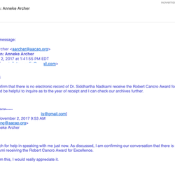 Northeast Regional Epilepsy Group - SIddhartha Nadkarni lies. Not only did he never receive this award, he was suspended at NYU, privileges revoked, no longer employed.