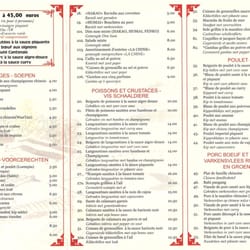 La Chine - Voici le menu à emporté.