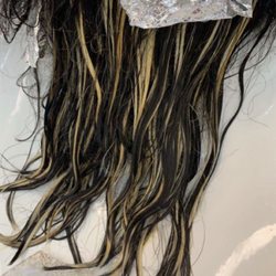 Bella Beauty College - Platinum blonde highlights in one session