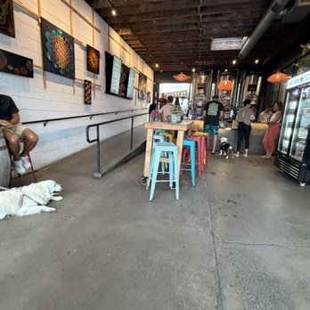 Culture Brewing - Indoor seating, art for sale on the side wall, pups! - Breweries Near Me - Solana Beach, California
