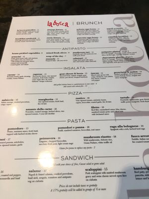 Menu photo 2 La Bocca Restaurant Whistler, BC