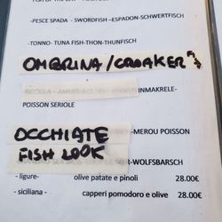 Al Molo 16 - Catch of the day...varies!