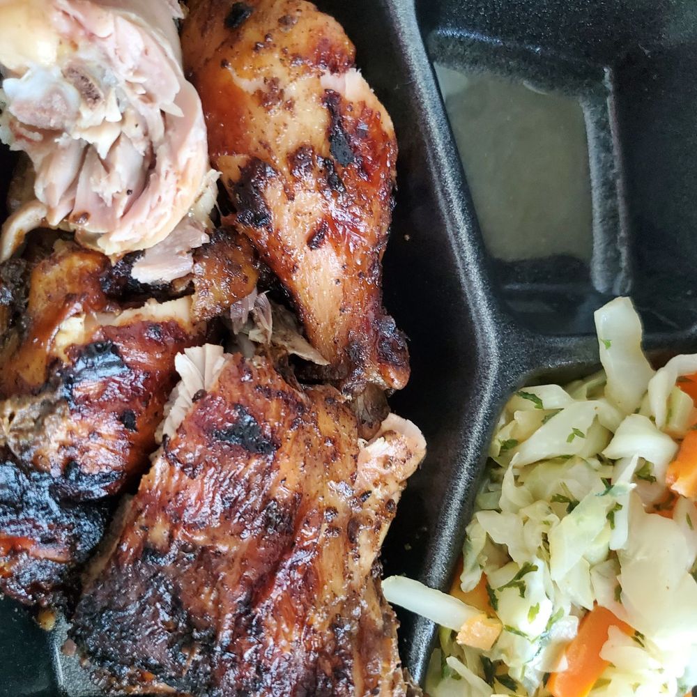 Fire Side Kitchen And Bar - Jerk chicken w/ cabbage (Lunch portion) - Caribbean Near Me - DeSoto, Texas