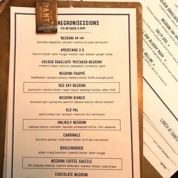 Dante - Negroni Sessions Happy Hour Menu (2018 Jan) - Cocktail Bars Near Me - New York, New York Dante - Negroni Sessions Happy Hour Menu (2018 Jan) - Cocktail Bars Near Me - New York, New York