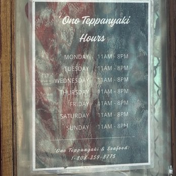 Ono Teppanyaki & Seafood - Food Trucks Near Me - Kahului, Hawaii