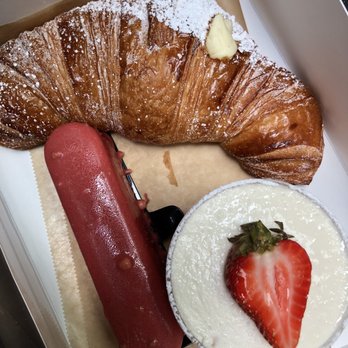 Petit Pierre Bakery - Strawberry stick, strawberry cream with vanilla cake, vanilla cream croissant. - Bakeries Near Me - Seattle, Washington Petit Pierre Bakery - Strawberry stick, strawberry cream with vanilla cake, vanilla cream croissant. - Bakeries Near Me - Seattle, Washington