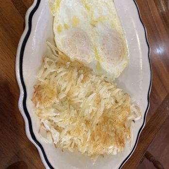 Anna Miller's - 2 eggs over easy and lightly grilled hash brown - Bakeries Near Me - Aiea, Hawaii