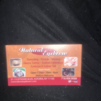 Natural Eyebrow - Their Card with days & hours of operation !! - Eyebrow Services Near Me - Long Island City, New York Natural Eyebrow - Their Card with days & hours of operation !! - Eyebrow Services Near Me - Long Island City, New York