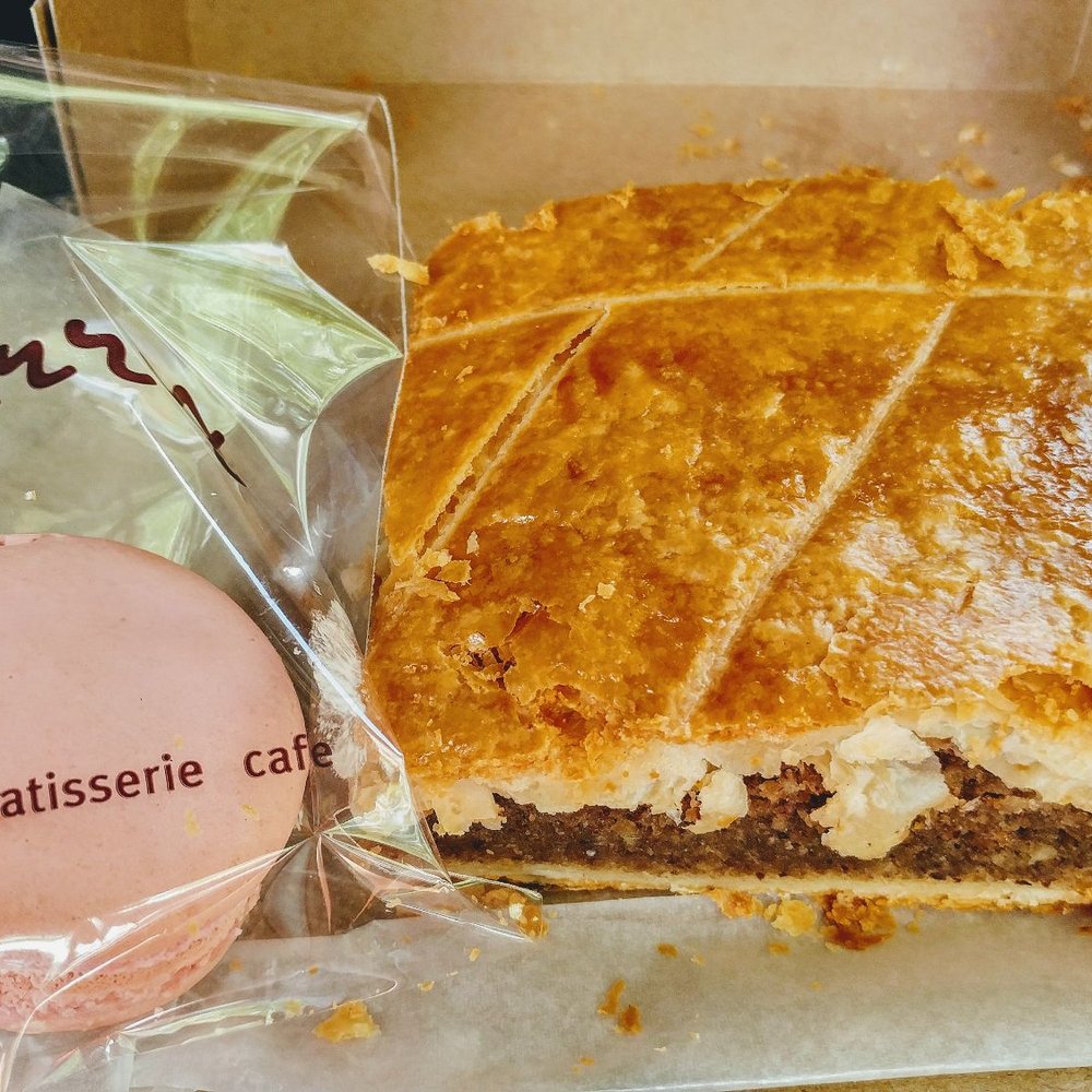Thierry - Lychee macaron and hazelnut pithivier - Patisserie/Cake Shop Near Me - Vancouver, British Columbia Thierry - Lychee macaron and hazelnut pithivier - Patisserie/Cake Shop Near Me - Vancouver, British Columbia