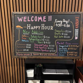 Sushi Kabuki - Happy hour menu July 8, 2025 - Sushi Bars Near Me - Herndon, Virginia