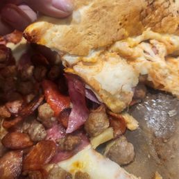 No crust on the bottom of over half my pizza I paid 30 for.. never again No crust on the bottom of over half my pizza I paid 30 for.. never again