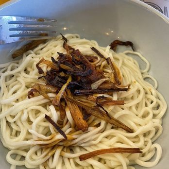 Seven Grams - Noodle with Scallion Oil Sauce (scallions on the side) - Chinese Near Me - Tustin, California