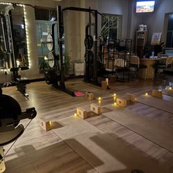 Tenshi Health & Fitness - Gym set up for moonlight yoga