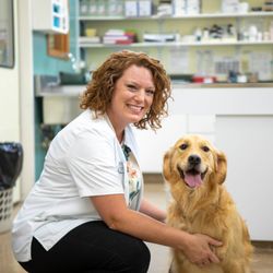 Animal Care Hospital of Morris - Dr. Blair and her dog