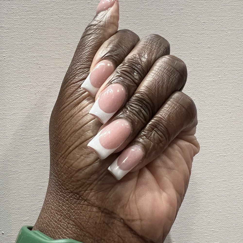 Glaze Nail Spa - French acrylic with pink powder - Nail Salons Near Me - Ashburn, Virginia Glaze Nail Spa - French acrylic with pink powder - Nail Salons Near Me - Ashburn, Virginia