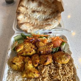Double Chicken Kabob Platter Double Chicken Kabob Platter