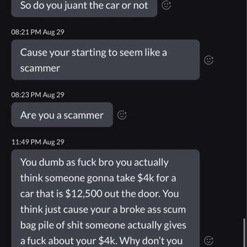 Hermosa Motors - Unhinged and unprofessional business. Fabricating fake programs to scam you. Buyer beware - Used Car Dealers Near Me - Hermosa Beach, California Hermosa Motors - Unhinged and unprofessional business. Fabricating fake programs to scam you. Buyer beware - Used Car Dealers Near Me - Hermosa Beach, California