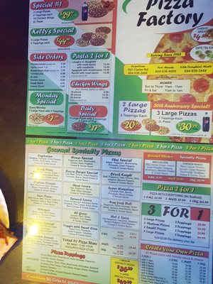 Menu photo 3 Pizza Factory Coquitlam, BC Menu photo 3 Pizza Factory Coquitlam, BC
