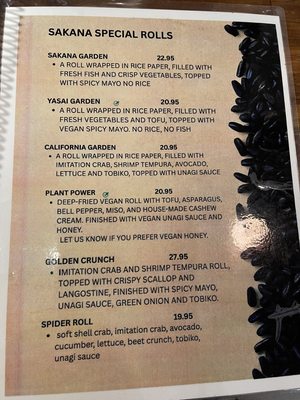 Menu photo 7 Sakana And Yasai Albany, CA