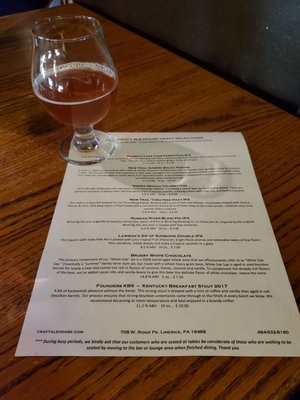 Menu photo 1 Craft Ale House Limerick, PA