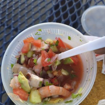 Lathrop Food Plaza - Cooked shrimp , raw shrimp sliced chunks of tender octopus and all the veggies and flavor you could ask for - Food Trucks Near Me - Lathrop, California Lathrop Food Plaza - Cooked shrimp , raw shrimp sliced chunks of tender octopus and all the veggies and flavor you could ask for - Food Trucks Near Me - Lathrop, California