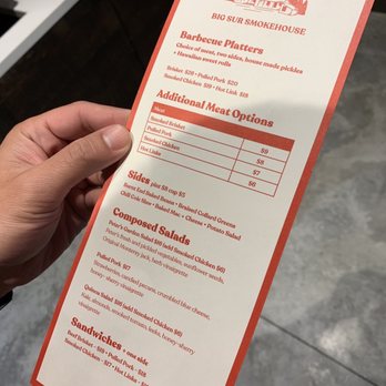 Big Sur Smokehouse - Barbeque Near Me - Big Sur, California