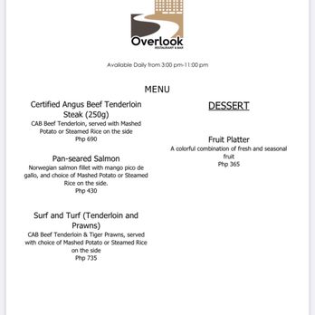 Overlook Restaurant & Bar - American Near Me - Angeles, PAM