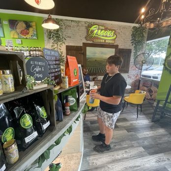 The Groves Coffee House - Waiting for my beverage. - Coffee & Tea Near Me - North Palm Beach, Florida