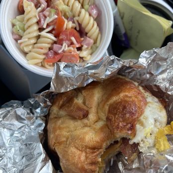 Cup To Saucer Coffee & More - Pasta salad and egg bacon and cheese croissant - Coffee & Tea Near Me - Rutledge, Tennessee Cup To Saucer Coffee & More - Pasta salad and egg bacon and cheese croissant - Coffee & Tea Near Me - Rutledge, Tennessee