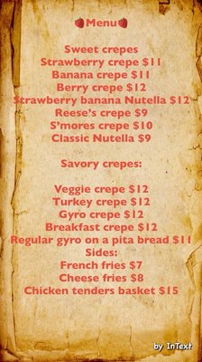 Menu photo 1 Pgh Crepes Pittsburgh, PA Menu photo 1 Pgh Crepes Pittsburgh, PA