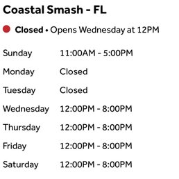 Their hours from the side of the truck. Closed Monday and Tuesday. I happen to get here on Tuesday, so I figured this is relevant.