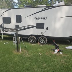 Holly Lake Campsite - You can see the sideways sewage pipe