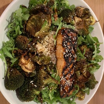 Megg's Cafe - Salmon & Rice Bowl - Bakeries Near Me - Temple, Texas