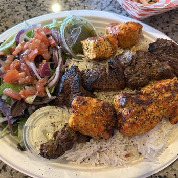 Baba Kabob - Beef and Chicken Kabob & Chapli Kabob Combo - Mediterranean Near Me - San Diego, California Baba Kabob - Beef and Chicken Kabob & Chapli Kabob Combo - Mediterranean Near Me - San Diego, California