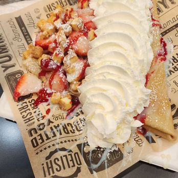 Sweet Bites N Ice - Strawberry cheesecake crepe - Desserts Near Me - Bakersfield, California Sweet Bites N Ice - Strawberry cheesecake crepe - Desserts Near Me - Bakersfield, California
