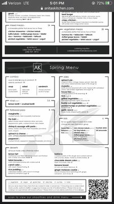 Menu photo 8 Anita's Kitchen Lake Orion, MI