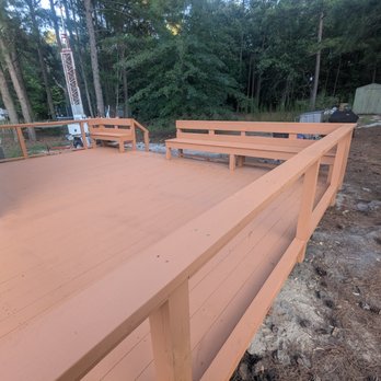 MRC Construction & Remodeling - The benches were a great touch.  The old deck had benches, but weren't nearly as nice, and didn't have any backing. - General Contractors Near Me