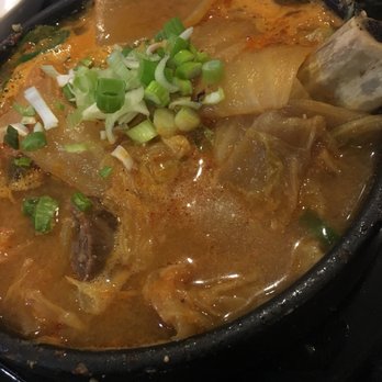 Buga Korean BBQ - Spicy Galbi soup in bean stew (I think) - Barbeque Near Me - San Diego, California