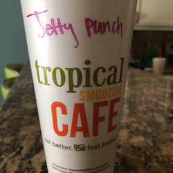 Tropical Smoothie Cafe - They write what's in the cup, on the cup...GENIUS!!