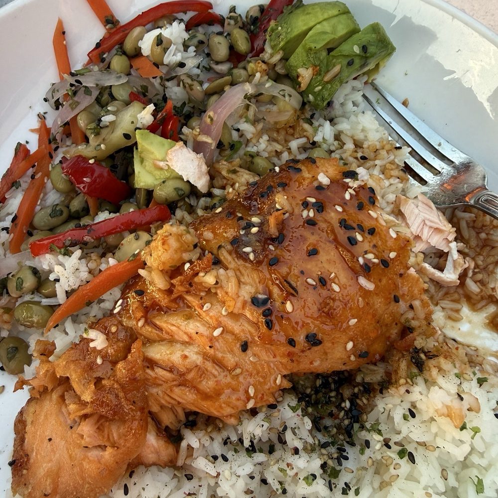 Real Seafood Company Bay City - Sriracha salmon bowl. Yummy - Seafood Near Me - Bay City, Michigan Real Seafood Company Bay City - Sriracha salmon bowl. Yummy - Seafood Near Me - Bay City, Michigan