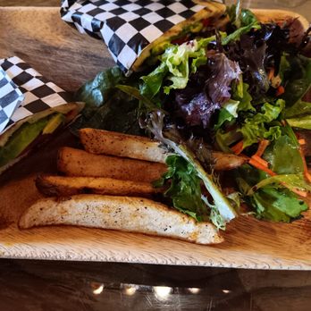 The Roaster Cafe - Avocado Mediterranean panini with wedges and greens - Breakfast & Brunch Near Me - Mamaroneck, New York