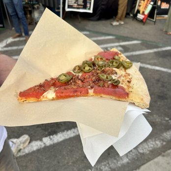 Sunset Market - Fatboyz pizza slice - Street Vendors Near Me - Oceanside, California Sunset Market - Fatboyz pizza slice - Street Vendors Near Me - Oceanside, California