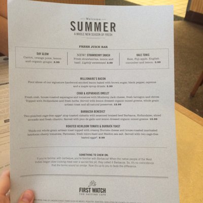 Menu photo 8 First Watch Palm Harbor, FL