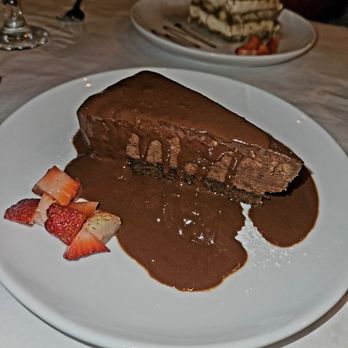 Café Prima Pasta - Chocolate Mousse with strawberries - Italian Near Me - Miami Beach, Florida Café Prima Pasta - Chocolate Mousse with strawberries - Italian Near Me - Miami Beach, Florida