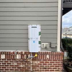 Pro Tec Plumbing And Drain - customer had a tenant move out during winter and caused exterior unit to freeze due to no gas or water. This is the pic of the replacement.