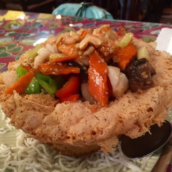 Layang Layang - Sarang seafood! (Crispy taro nest) - Malaysian Near Me - Milpitas, California