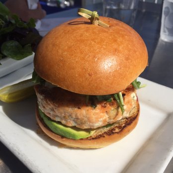 Pier 115 - Salmon Burger - Sports Bars Near Me - Edgewater, New Jersey Pier 115 - Salmon Burger - Sports Bars Near Me - Edgewater, New Jersey