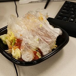 Glove in the taco salad. WTF!