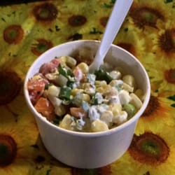 Country Corn - Corn in a cup is roasted right off the Cobb, & you can put all your yummy spices & Parmesan cheese in it