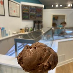 Grassroots Ice Cream - Chocolate with peanut butter cup.
